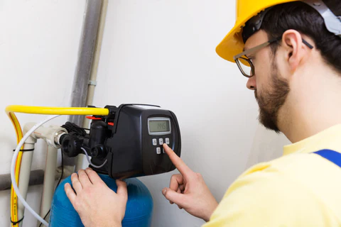 Vanne d'un adoucisseur d'eau